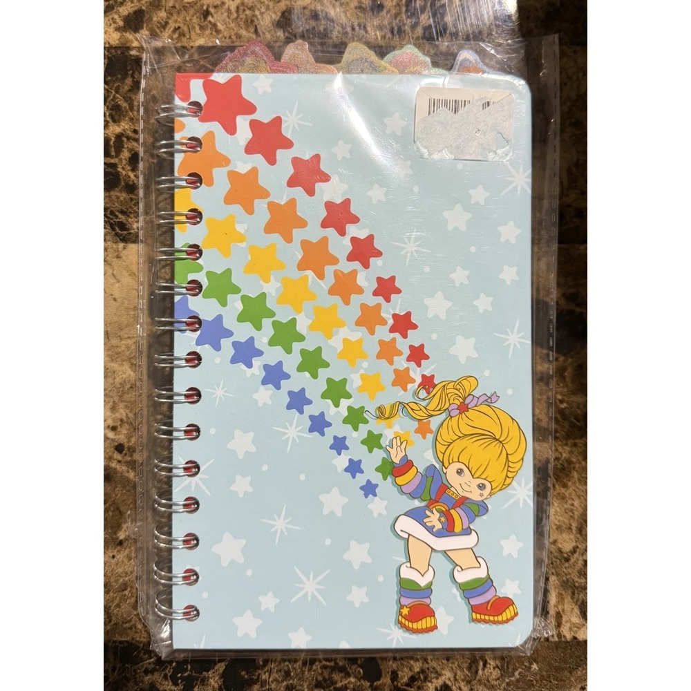 NEW Rainbow Brite 5 Tab Spiral Journal Notebook Silver Buffalo 8"x5"